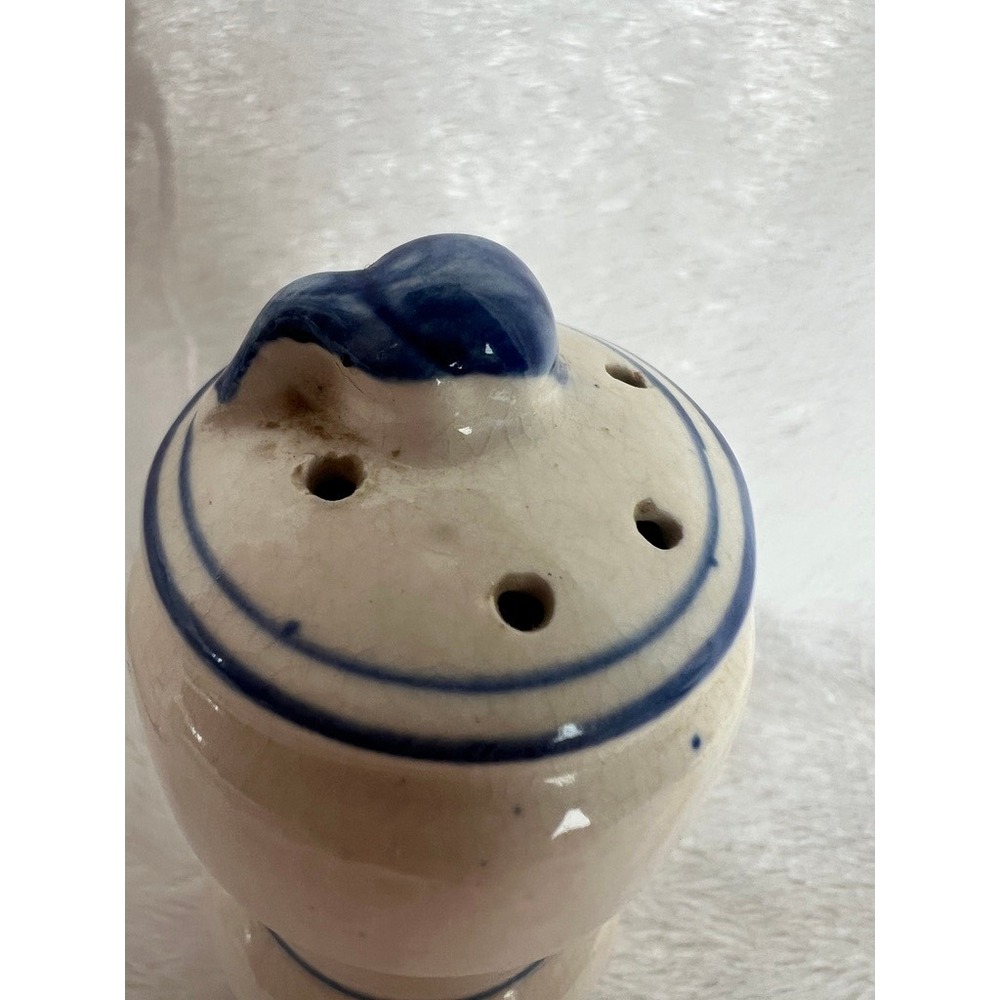 Vintage Blue Onion Decor Ceramic Spice Jar Set Garlic Salt Onion Ginger Japan - Picture 12 of 15